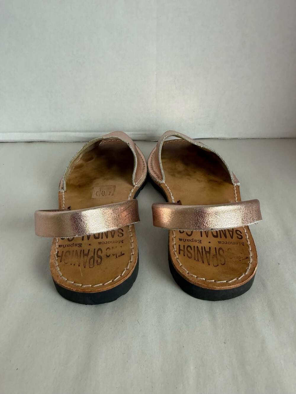 The Spanish Sandal Co. Women's Metallic Rose Gold Avarca Sandals - Picture 4 of 6